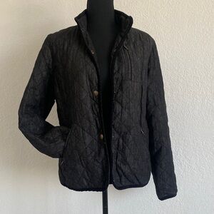 Ralph Lauren Black Quilted Denim Puffer Jacket
